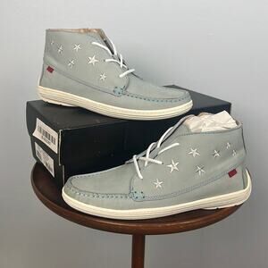 Marc Joseph Houston leather Bootie blue with embroidered stars size 5